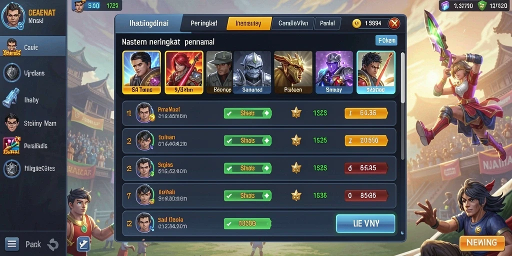 nagitabet - Screenshot menunjukkan variasi permainan yang bisa dipilih oleh pengguna.